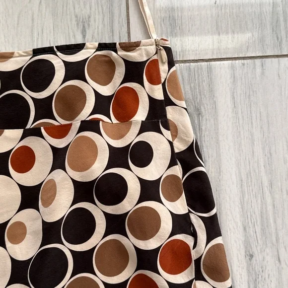 Banana Republic Silk Vintage Pencil Skirt Crepe 60s Retro size 4 Brown Black - Picture 2 of 9